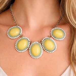 Elegant Yellow Statement Necklace